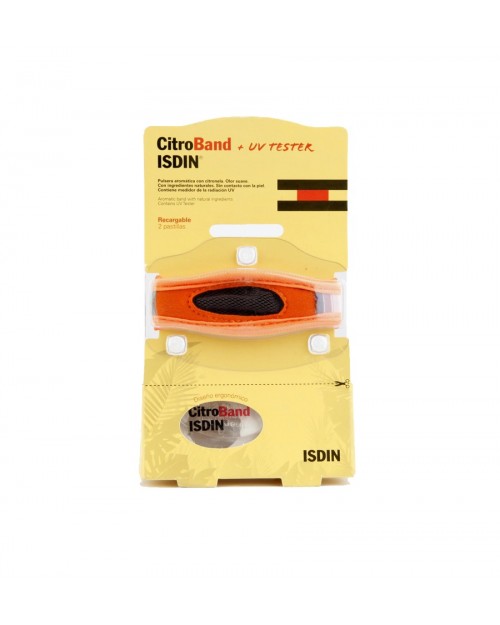 isdin citroband uv tester pulsera recargable con 2 pastillas